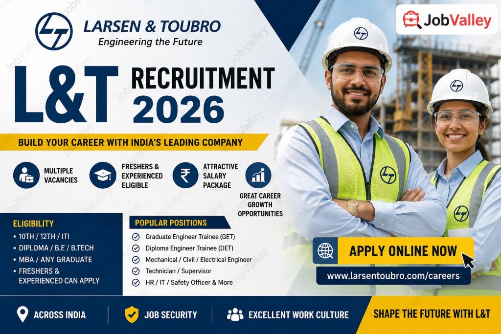 Lt Recruitment 2026 Jobvalley 1mb